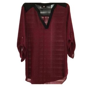 V Neck Chiffon Blouse